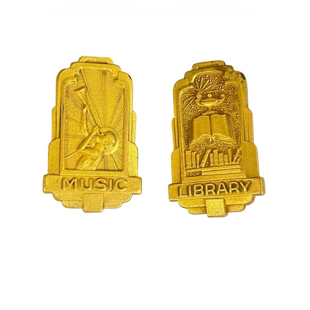 Balfour Gold Tone Metal Achievement Pins High School Graduation Honor Set of 2